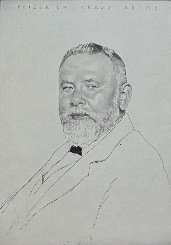 EMIL ORLÍK, Portrait of Friedrich Kraus, 1917