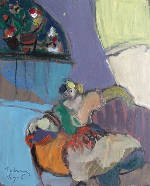 ITZCHAK TARKAY, Woman in Colourful Dress