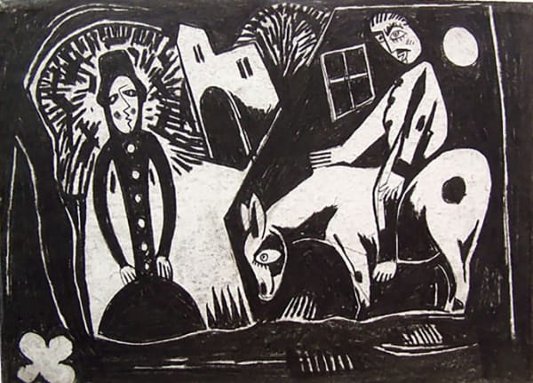 BÉLA KÁDÁR, Nocturnal Encounter, ca. 1920