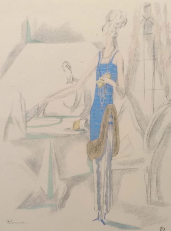 PIERRE MOURGUE, Banco: Robe du Soir, de Paul Poiret, 1922