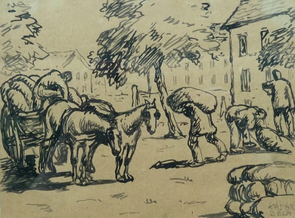 BÉLA KÁDÁR, Horse Carriage, 1920