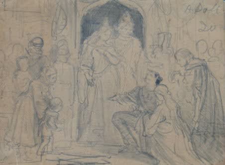 AUGUSTE DOLL, Study for a Painting, 1920
