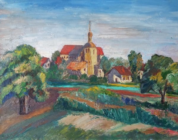 VIOLETTE STERNIK, Landscape with Church