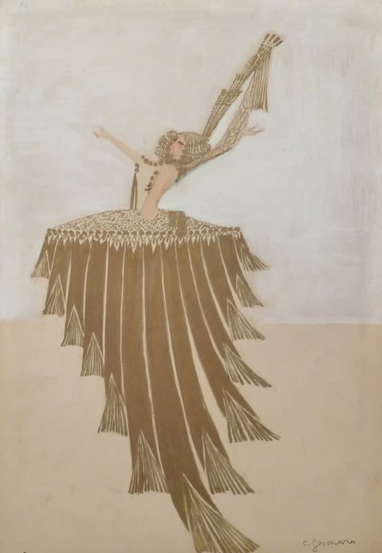 CHARLES GESMAR, Dancer with Golden Hoop on Head, ca. 1920