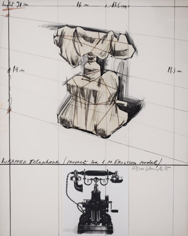 CHRISTO, Wrapped Telephone, Project for L. M. Ericsson Model, 1985