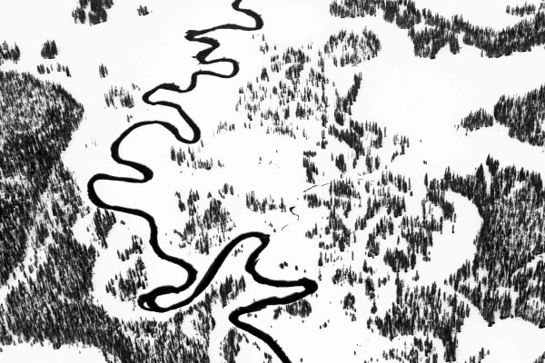 Aerial snake river photograph Tuck Fauntleroy buy here Sun Valley contemporary art Gilman Gallery
