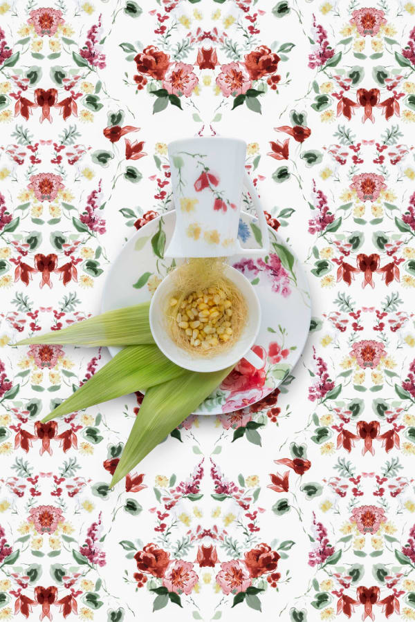 jp terlizzi photo of wedgewood plate cup and corn