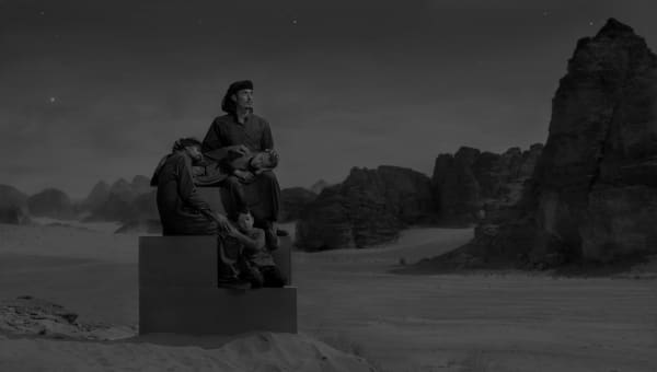 Nick Brandt moonlight photography Syrian Refugees in Jordon Desert available at Gilman Contemporary
