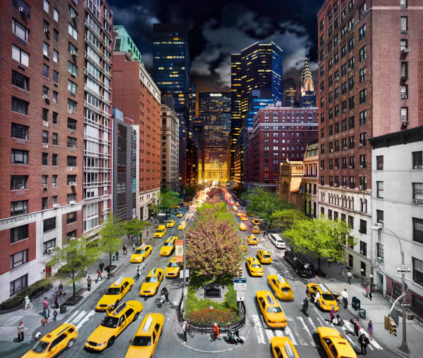 Photographs by Stephen Wilkes Day to Night Series Park Avenue Taxis Yellow Cabs