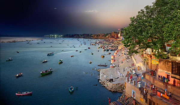 stephen wilkes varanasi ganges river photograph day to night