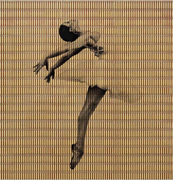 Felipe Jacome photograph ukranian ballet dancer printed on bullet casings purchase at Gilman Contemporary