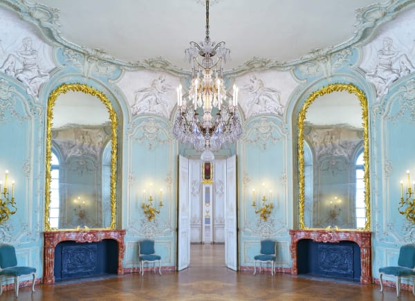 Laurie Victor Kay photograph of room mirrored with fireplace