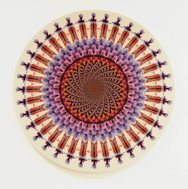 dana hart-stone circular painting vintage photos rowing available at gilman contemporary