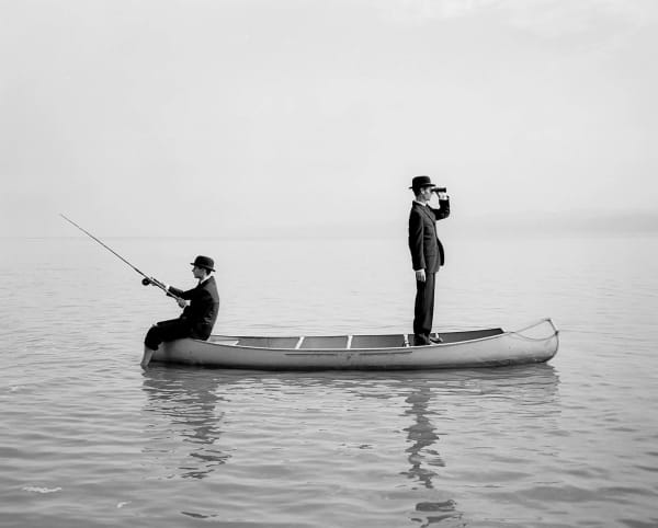 New York Rodney Smith photography two men in canoe Gilman Contemporary Sun Valley art gallery