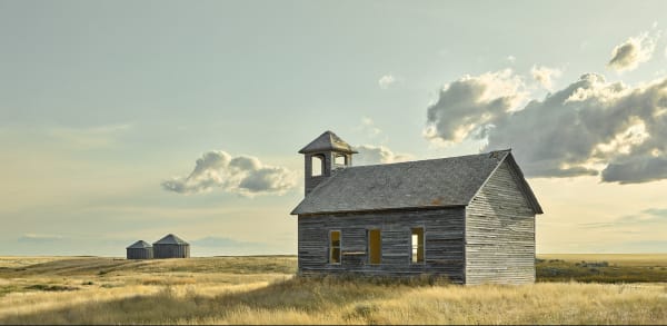Jim Westphalen phototograph old wooden church atmospheric setting view at Gilman Contemporary