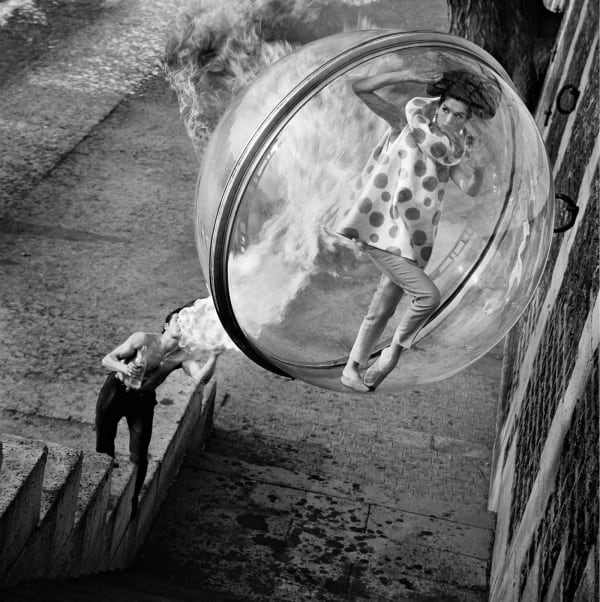 Melvin Sokolsky Le Dragon black and white fashion photography buy here Gilman Contemporary Sun Valley art gallery
