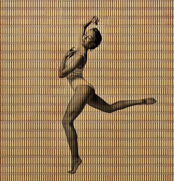 Felipe Jacome photograph ukranian ballet dancer printed on bullet casings available at Gilman Contemporary