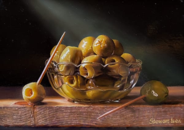 Stewart Lees, Olives in a Glass Dish