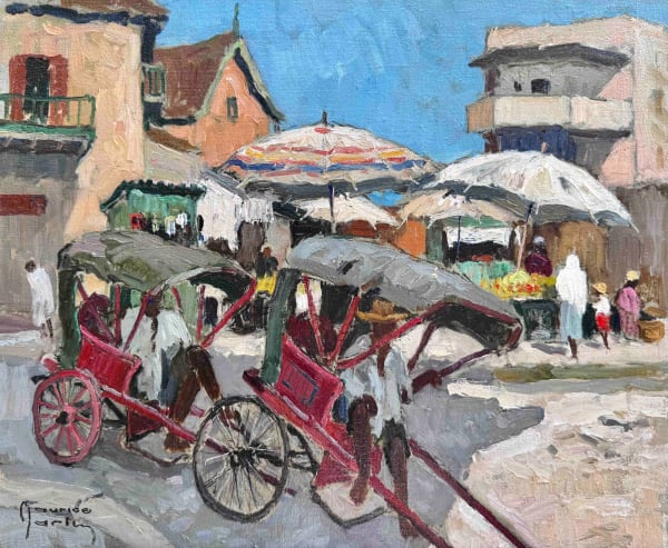 Maurice Martin, Vue de Marché à Madagascar, 1960