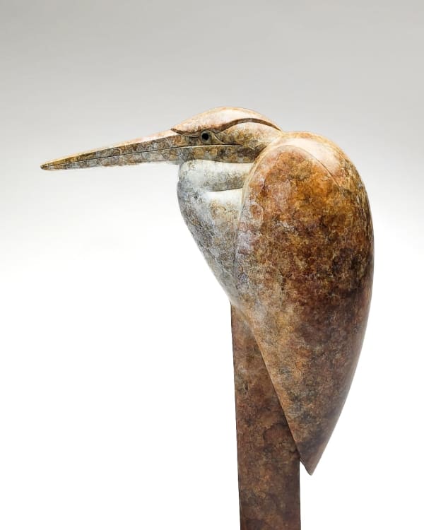 Anthony Theakston British, (Contemporary)The Quiet Listener, Heron Bronze 42 x 24 x 12 cms / 16½ x 9½ x 4¾ inches Edition 1 of 24 (Edition record)