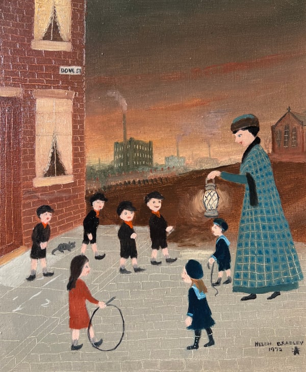 Helen Bradley, 'Oh where, Oh where can Gyp and Barney be!', 1972
