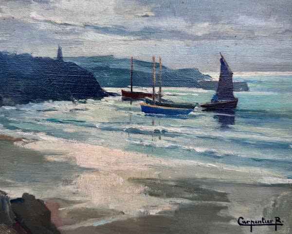 Renée Carpentier Wintz, Finistère, Les Bateaux à l'Ancre