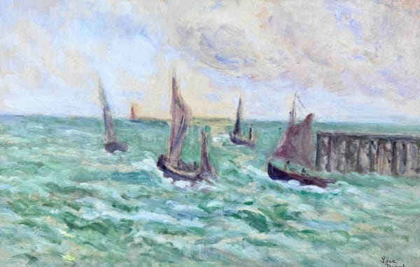 Maximilien Luce, Le Tréport, Petits Voiliers, 1935