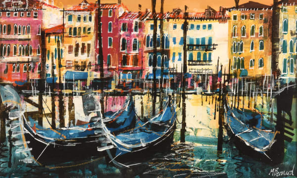 Mike Bernard, Gondolas, Grand Canal, Venice