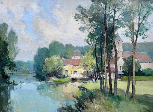 Georges Charles Robin, La Cure, Affluent de L’Yonne à Sermizelles, c. 1975