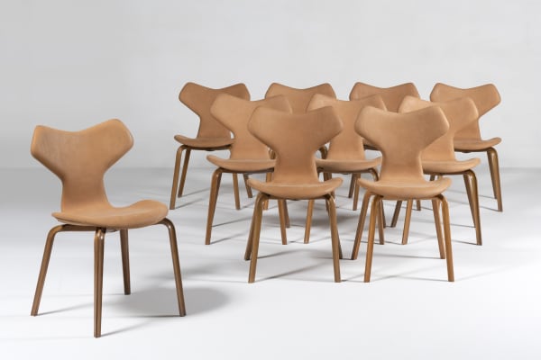 Arne Jacobsen, Set of 10 chairs Grand Prix, 1957