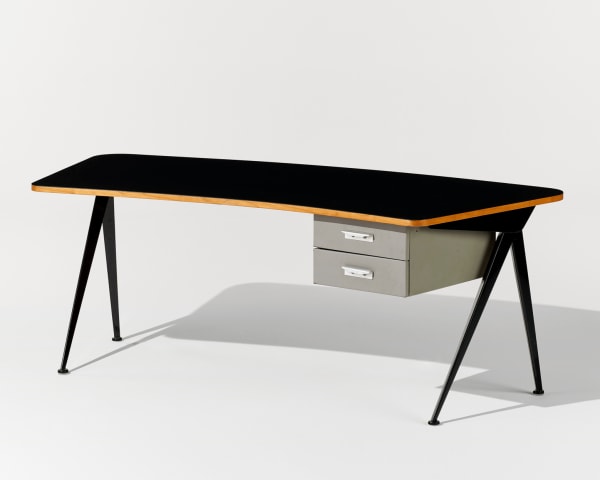 Jean Prouvé - Curved 'Compas' desk, ca. 1953