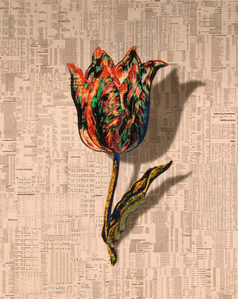 Tulipmania #6, 2012 Archival inkjet print with satin and UV glazes with hand-painting in acrylic on Somerset Satin 330 gsm paper Paper 62.0 x 50.6 cm / Image 50.8 x 40.6 c