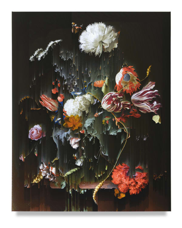 New Order Vase of Flowers (after Jan Davidsz de Heem, c. 1660), 2024 Giclée on canvas 120 x 97 cm 47 1/2 x 38 1/2 in