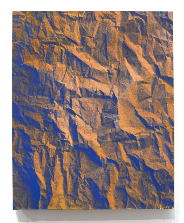 Ground Zero (Screw #1), 2014 Financial newspaper collage, acrylic on canvas and board 50 x 40 cm 19 1/2 x 16 in