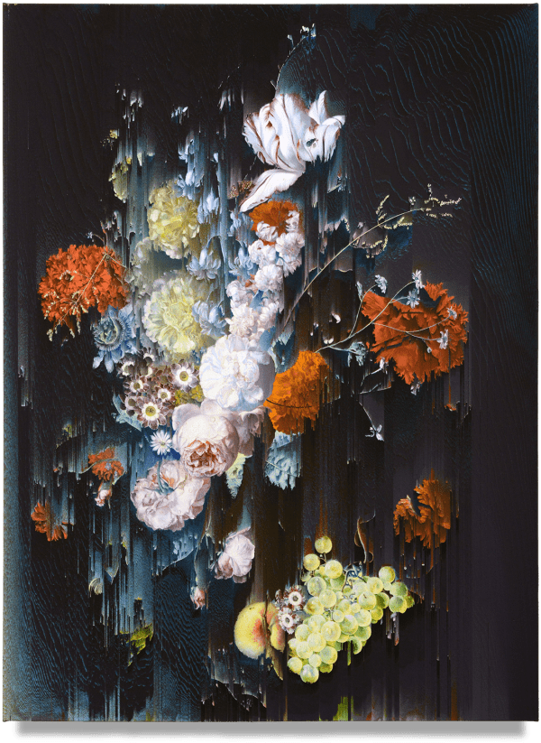 New Order Vase of Flowers (after Margareta Haverman, c. 1716), 2022 Giclée on canvas 100 x 75 cm 39 1/2 x 29 1/2 in