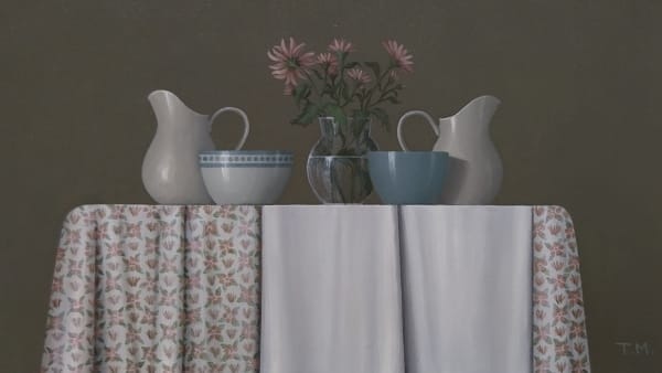 Floral Fabric and Pink Flowers Trudie Mooney