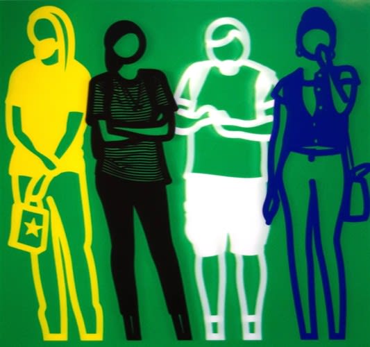 Standing People (Yellow, Black, White, Blue), 2019/2020 Julian Opie