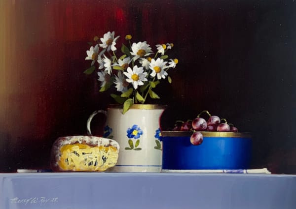 Blue Bowl and Stilton