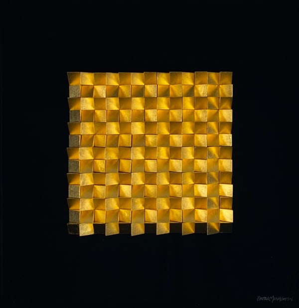 Black and Gold Leaf Cubes Peter Monaghan