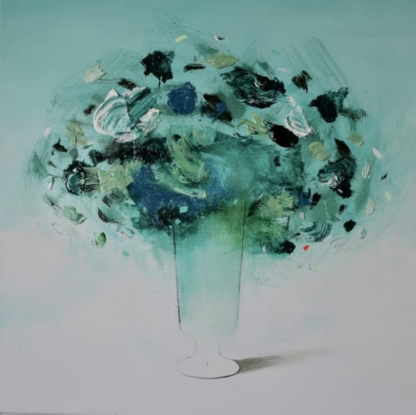 Flores verdes Turquesa