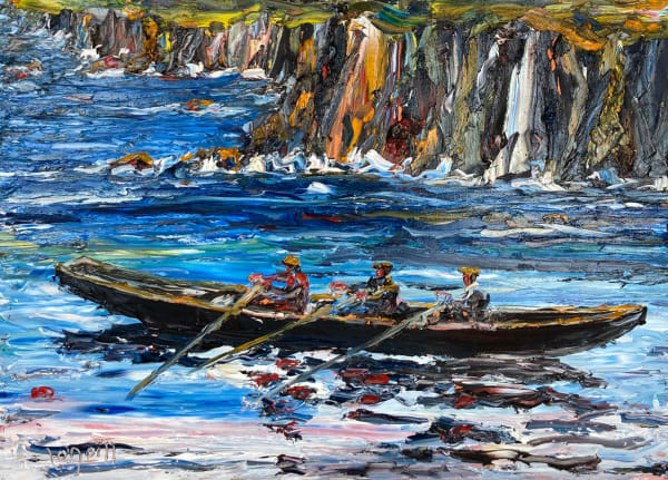 Triúr sa Naomhóg Dúinín