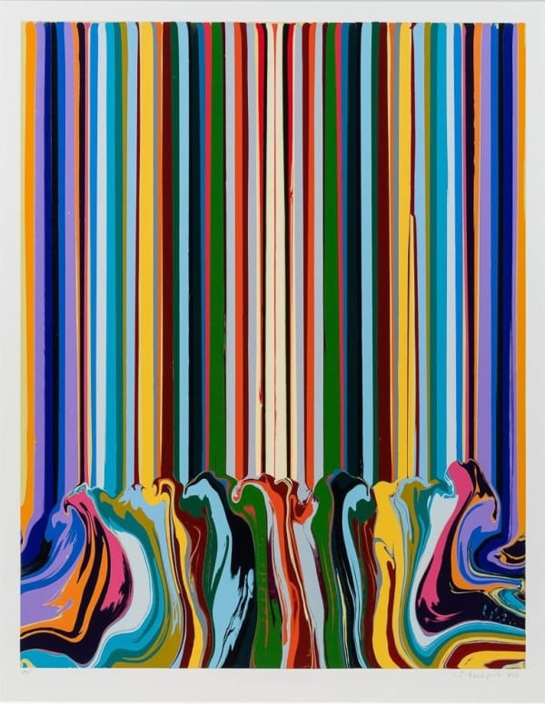 Mirrored Yellow Enamel Ian Davenport