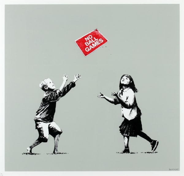 Banksy, No Ball Games (Grey), 2006
