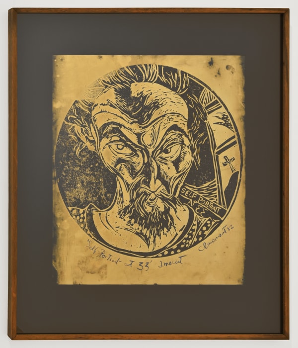 Philip Clairmont, Self portrait at 33 - Gold Version, 1982