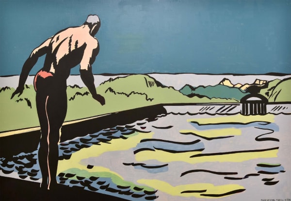 Dick Frizzell, Figure with Pool, 2016