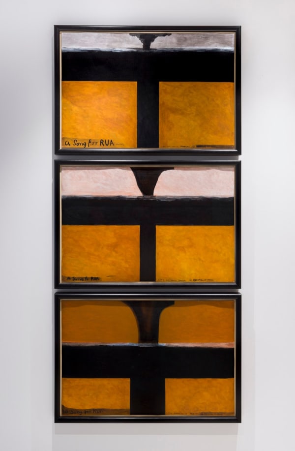 Colin McCahon, A Song For Rua, Prophet (Triptych), 1979