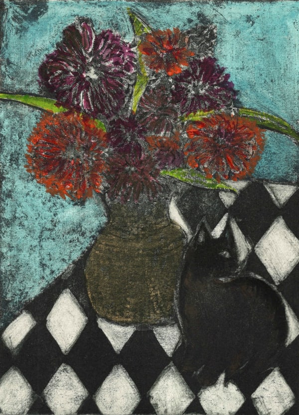 Fouzia Zafar - Kitty on the Table, 2024