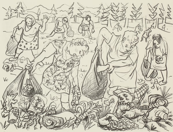 Peter Howson, Bosnian Harvest, 1994
