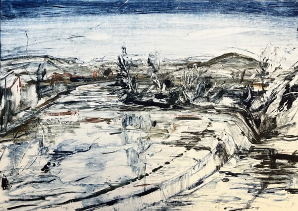 Calum McClure, River Disappearing Towards a Border, 2024