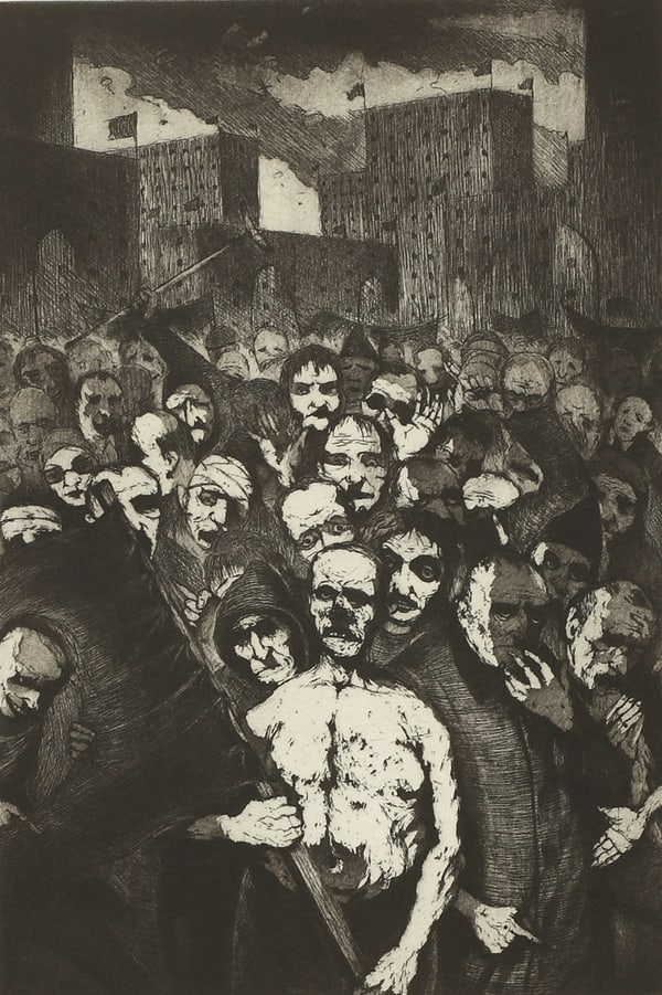 Ken Currie, The Crowd is a Many-Headed Monster, 1991